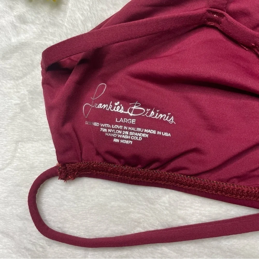 Frankies Bikinis x Revolve New Marley Bikini Top & Shiloh Bikini Bottom Maroon